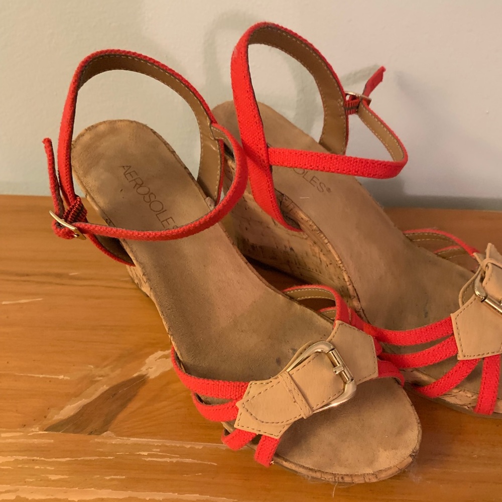 Canvas wedge sandals